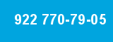 922 770-79-05 922 770-79-05